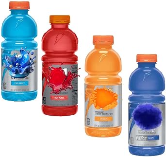 Grd Random Mixed Sports Drinks Variety Pack - Electrolyte Beverage, 591ml - Different Flavors - Hydration for Athletes (4 x Bottles)