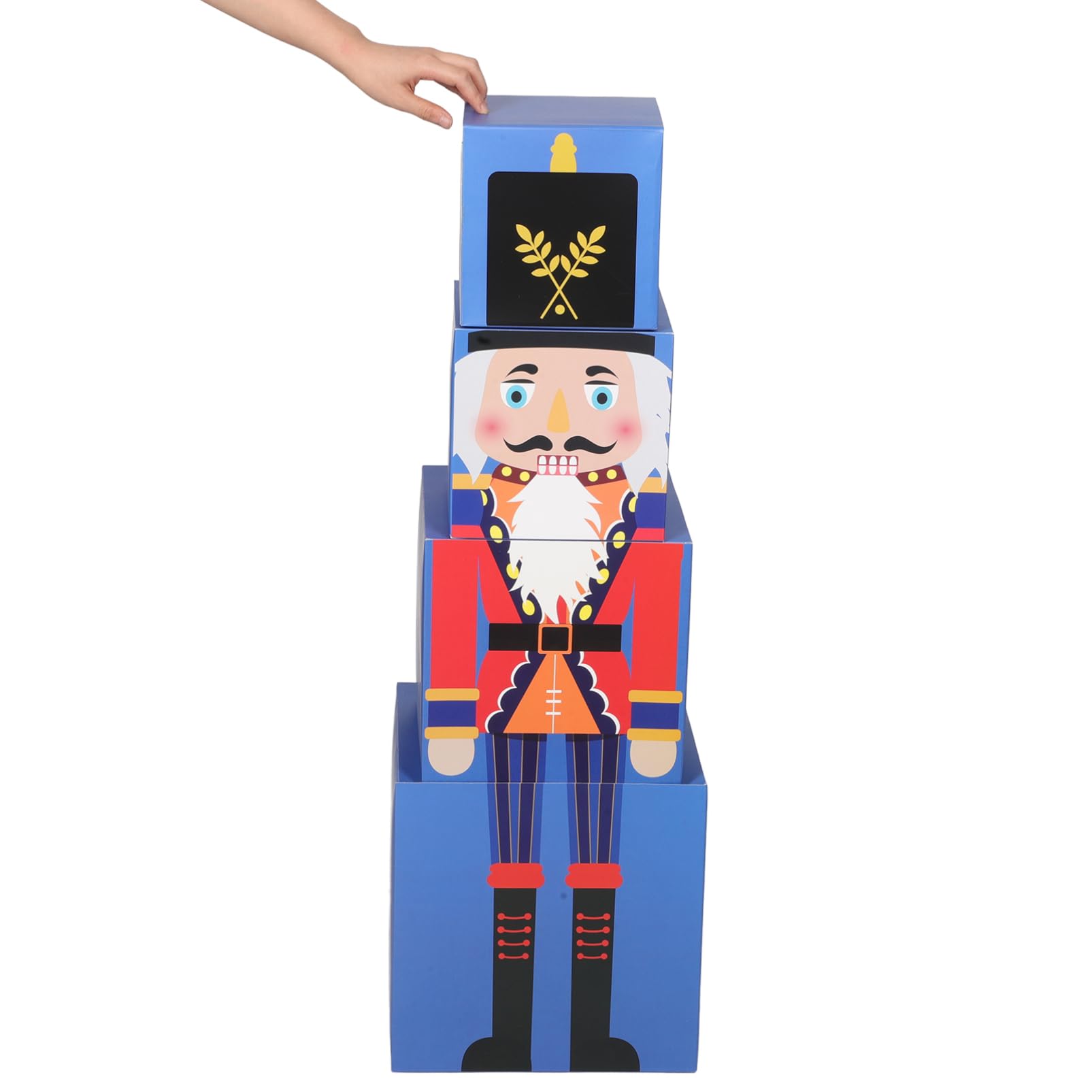 SOLUSTRE Scatole Regalo Per Feste Natalizie Decorative Impilabili Scatole Nidificanti Per Riporre Decorazioni Multifunzionali Per Usi