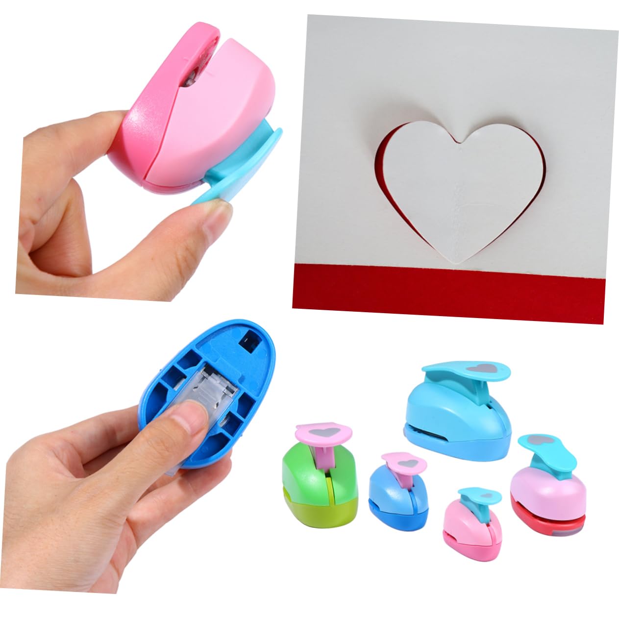 NUOBESTY 1 Juego De 5 Piezas Máquina De Estampado Juego De Perforadora De Papel Suministros Para Álbumes De Recortes Juego Infantil Bricolaje Ponche Artesanal Rompe Flores Niño Rompecabezas