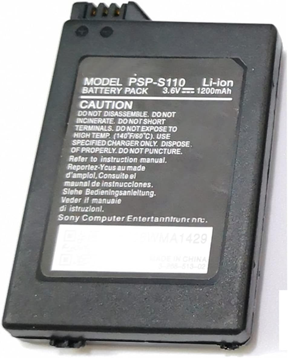 High Capacity 1200mAh 3.6V Rechargeable Battery for PSP2000 3000, Replacement Battery for PSP2000 PSP3000 Console Universal
