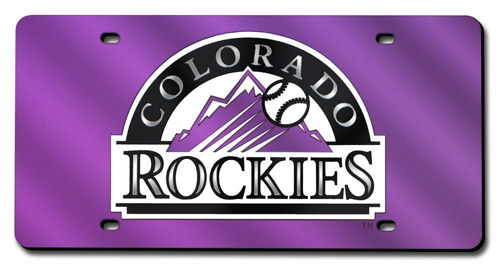 Rico Industries MLB Colorado Rockies Laser-Cut Auto Tag (Purple)