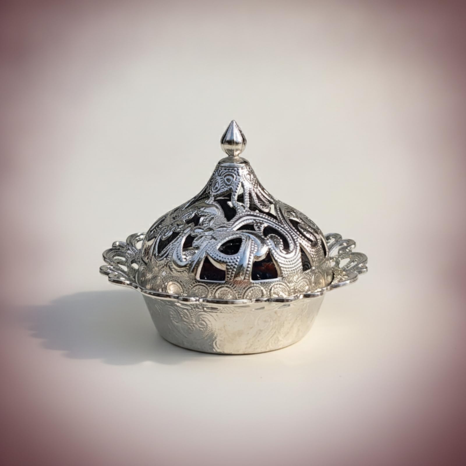 Boîte à Sucre Turque Gaufré Sucrier avec Couvercle Vintage Récipient pour Collectionneurs, Extra Large Et Épais