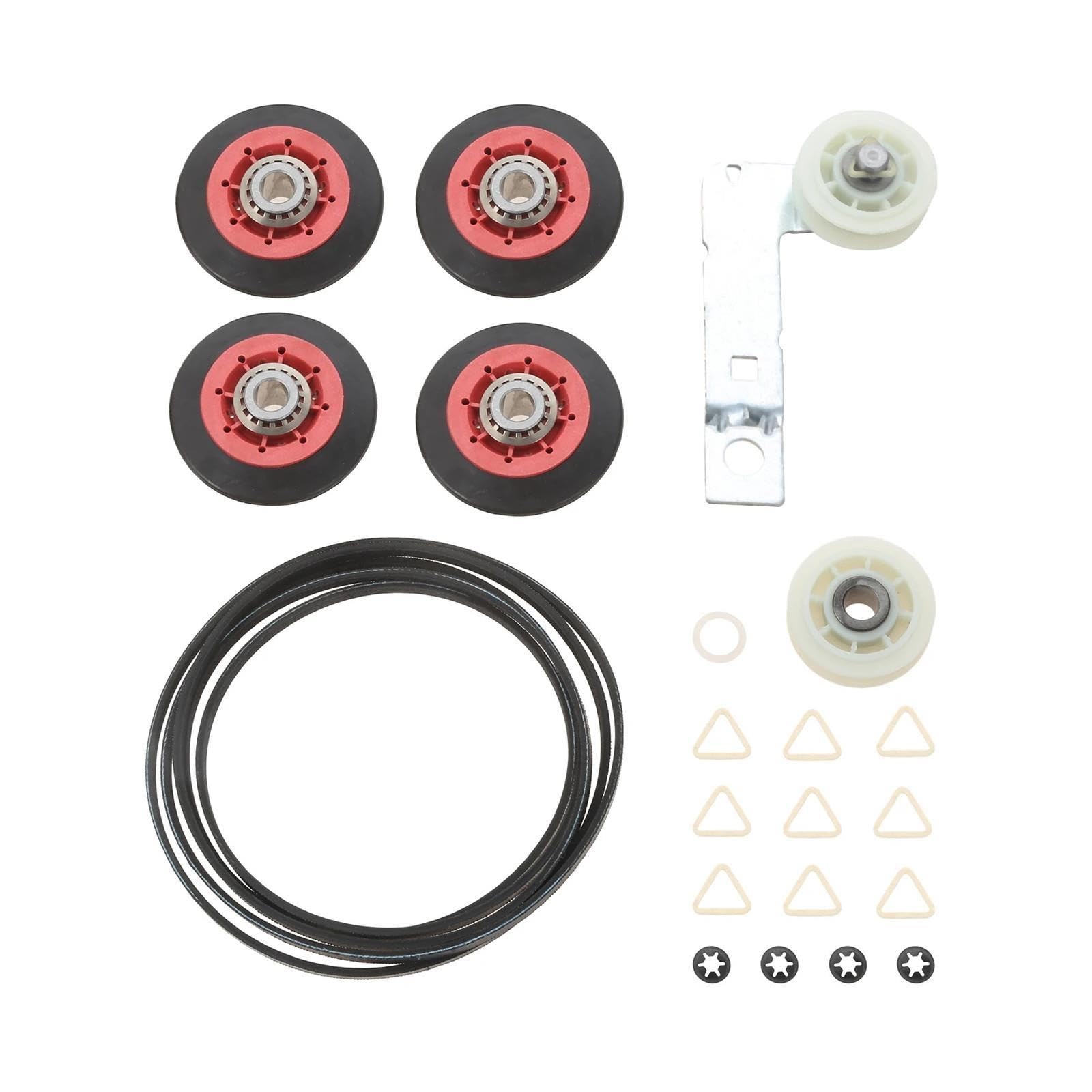 Kit de reparación de Secadora 4392067, Compatible con Whirlpool, con polea tensora 279640, Correa 661570, Rodillos de Tambor 8536974 W10314173