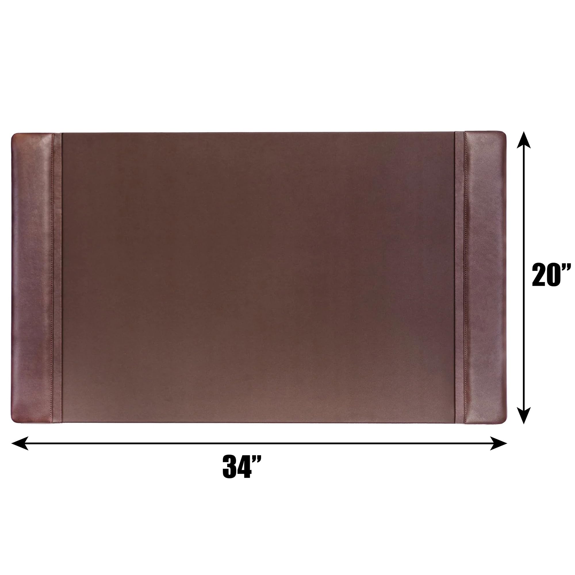 Dacasso Sottomano da scrivania in Pelle, Marrone Cioccolato, 86,36 x 50,8 x 1,27 cm