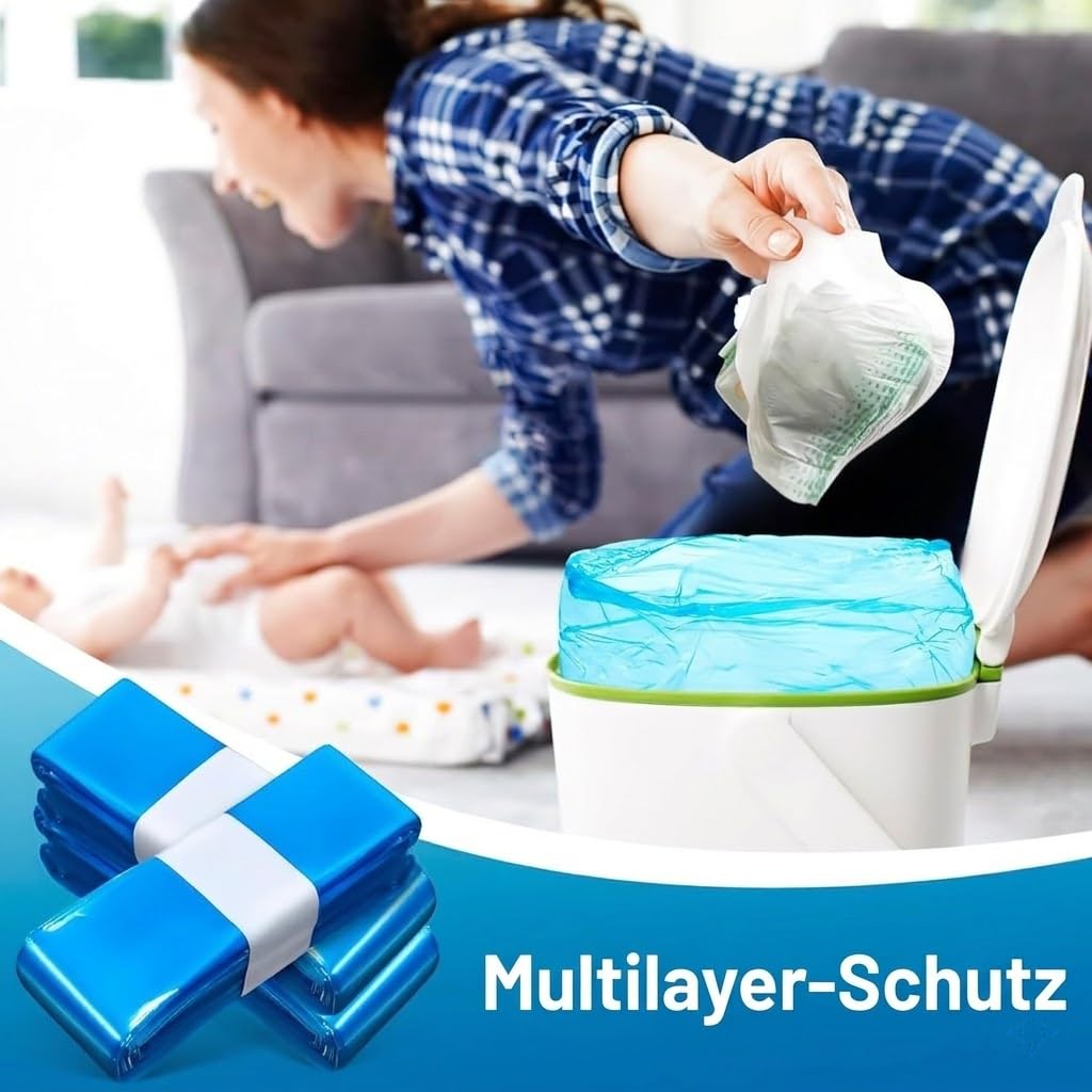 20er-pack Windeleimer Nachfüllkassetten, 4.5M Windeleimer Nachfüllfolie mit Zitronenduft,Geruchsdichte Eingedickte,kompatibel mit Meisten Windeleimern & Katzenstreueimer