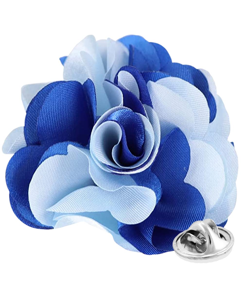 Premium Two-Tone Flower Lapel Pin - Formal Boutonniere for Men, Flower Brooch Pin-image-47