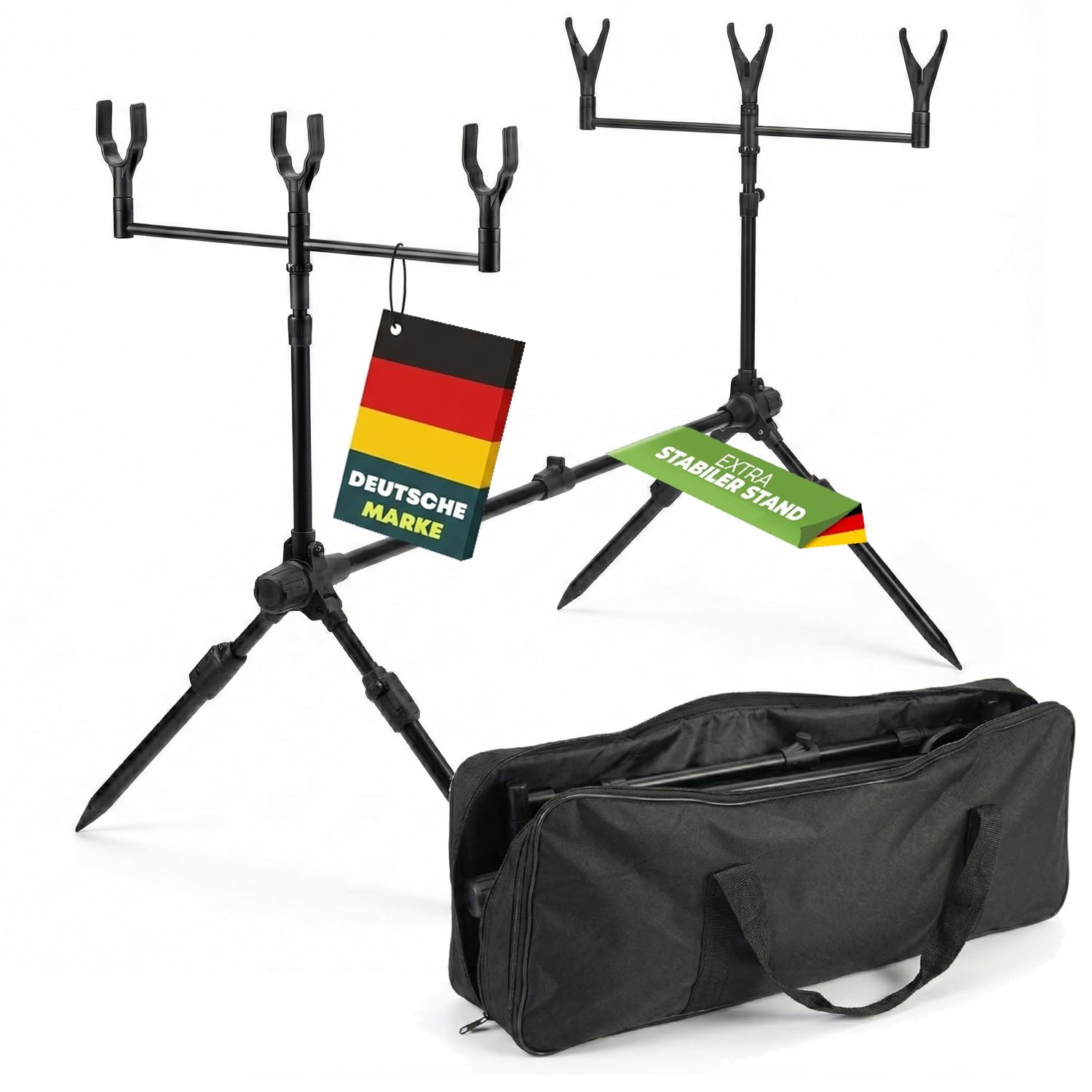 Support de cannes Rod Pod avec trépied support pour 3 cannes à pêche sac de transport inclus accessoires de pêche pêche à la carpe