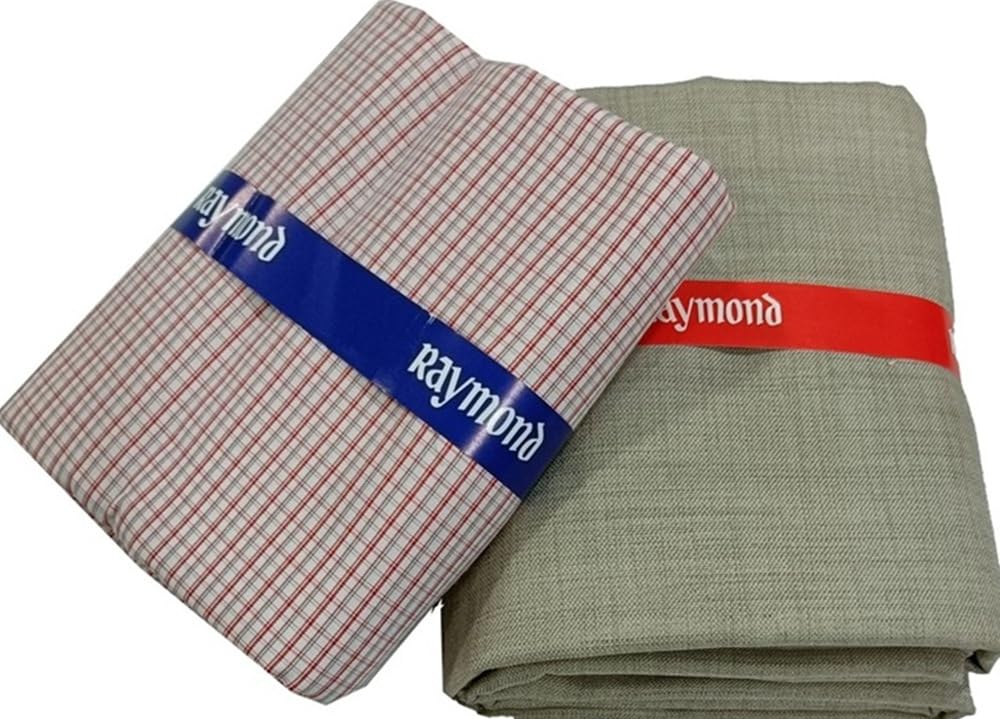 raymond fabrics Premium Unstitched Formal Wear Set, Checkered Shirt and Trouser Fabric, Polycotton Blend, 2-Piece Collection, Regular Fit-picture-14