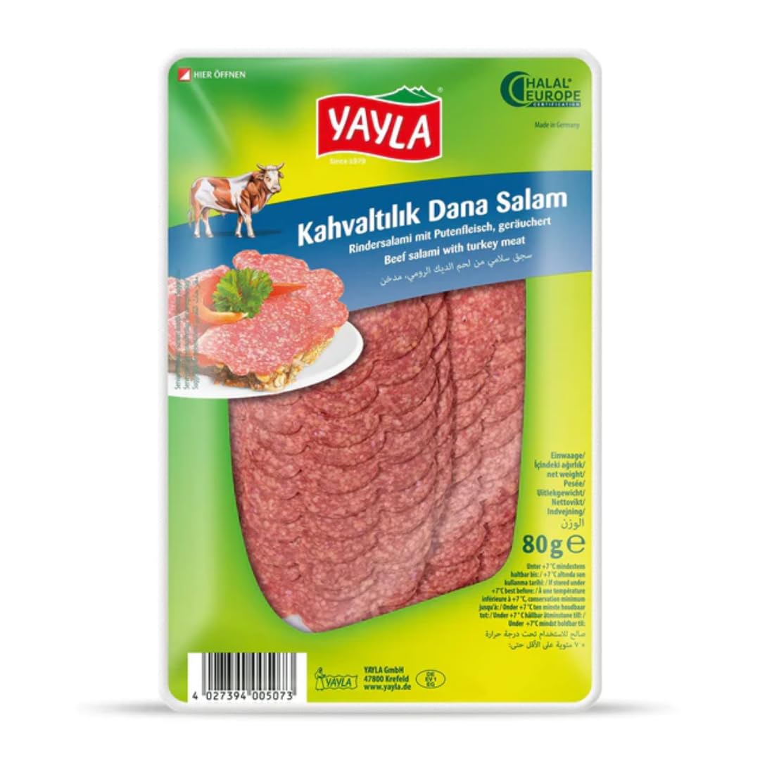 Yayla Frühstück mit Rindersalami Delikatessen 80 Gramm x 7 Stück