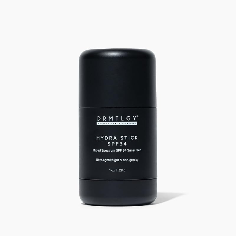 DRMTLGY Hydra Stick SPF 34 | Invisible Mineral Sunscreen | Broad spectrum SPF 34, Face & body use, Water resistant, Niacinamide, Shea butter, Zinc oxide & titanium dioxide