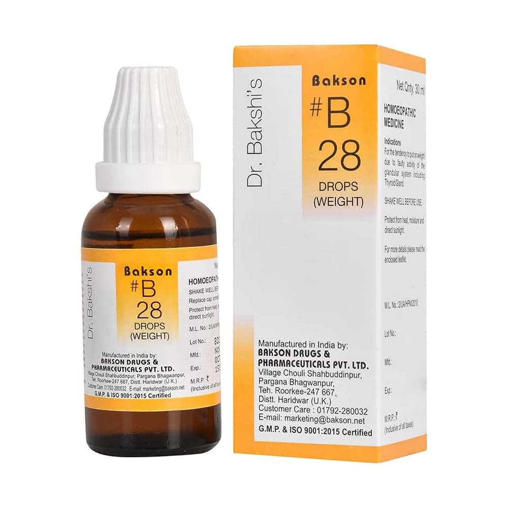 HomoeomedsDR BAKSHIS B DROP 28 WEIGHT 30 ML BAKSON