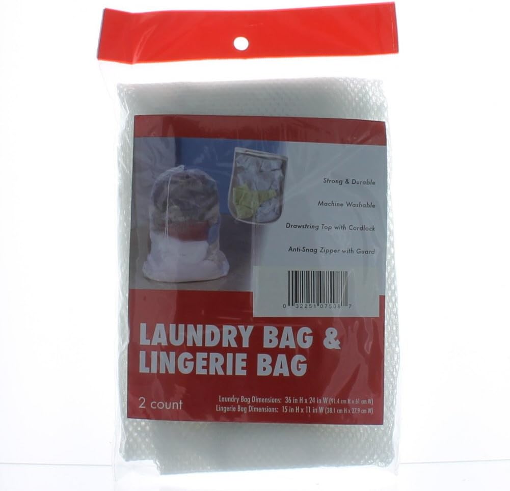 Laundry Bag & Lingerie Bag 2 Sets Mesh Wash Delicate Clothes Hosiery Bra Socks