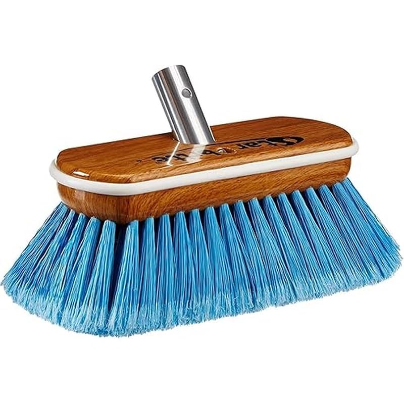 Escova para lavagem automotiva STAR BRITE com cerdas médias, bloco sintético azul de 20,3 cm, compatível com cabos Extend-A-Brush, 1 unidade
