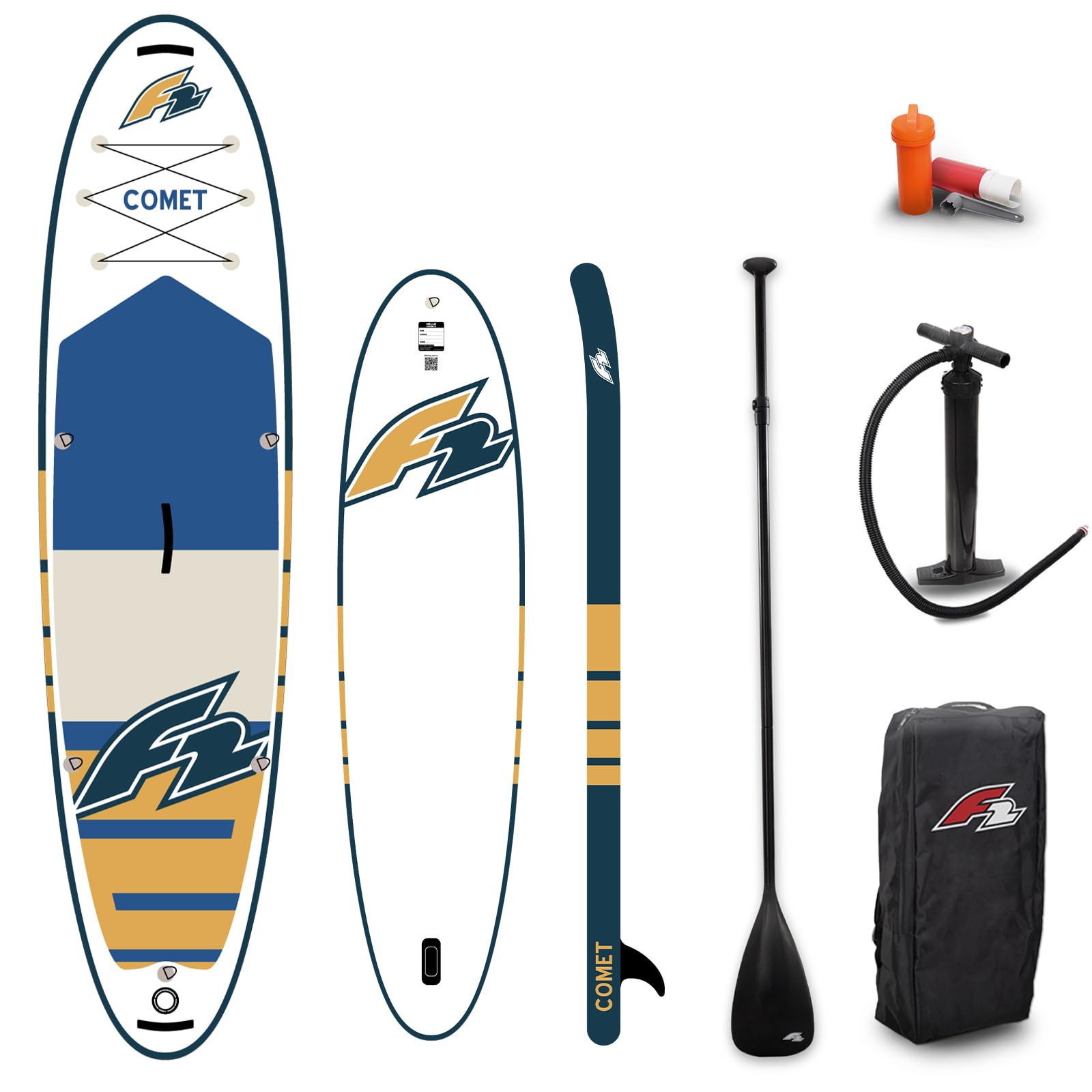 F2 SUP Stand Up Paddle Board Comet - Größe/Farbe/Zubehör wählbar