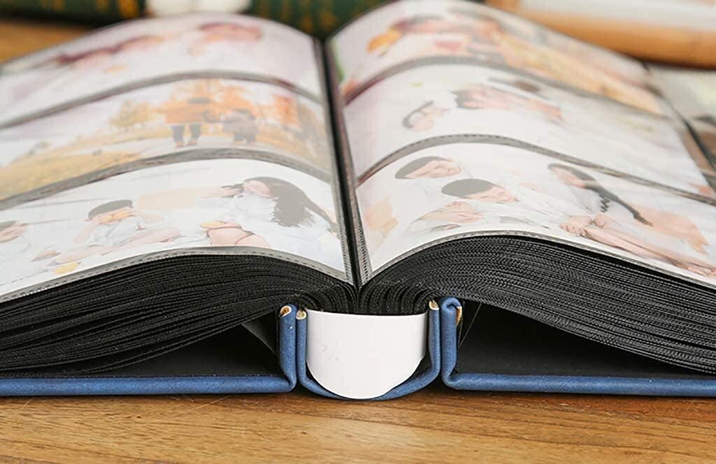 800 retro szlachetne skórzane albumy fotograficzne z czarnymi stronami wewnętrznymi 10 x 15 cm, rodzinna książka dla dzieci 33,5 x 36 cm (kolor: brązowy)