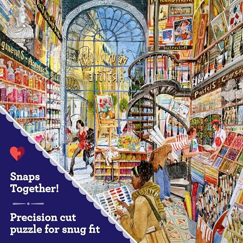 eeBoo Artist Provisions 1000 Piece Square Jigsaw Puzzle, 23" x 23" by eeBoo - Used condition - Image 4