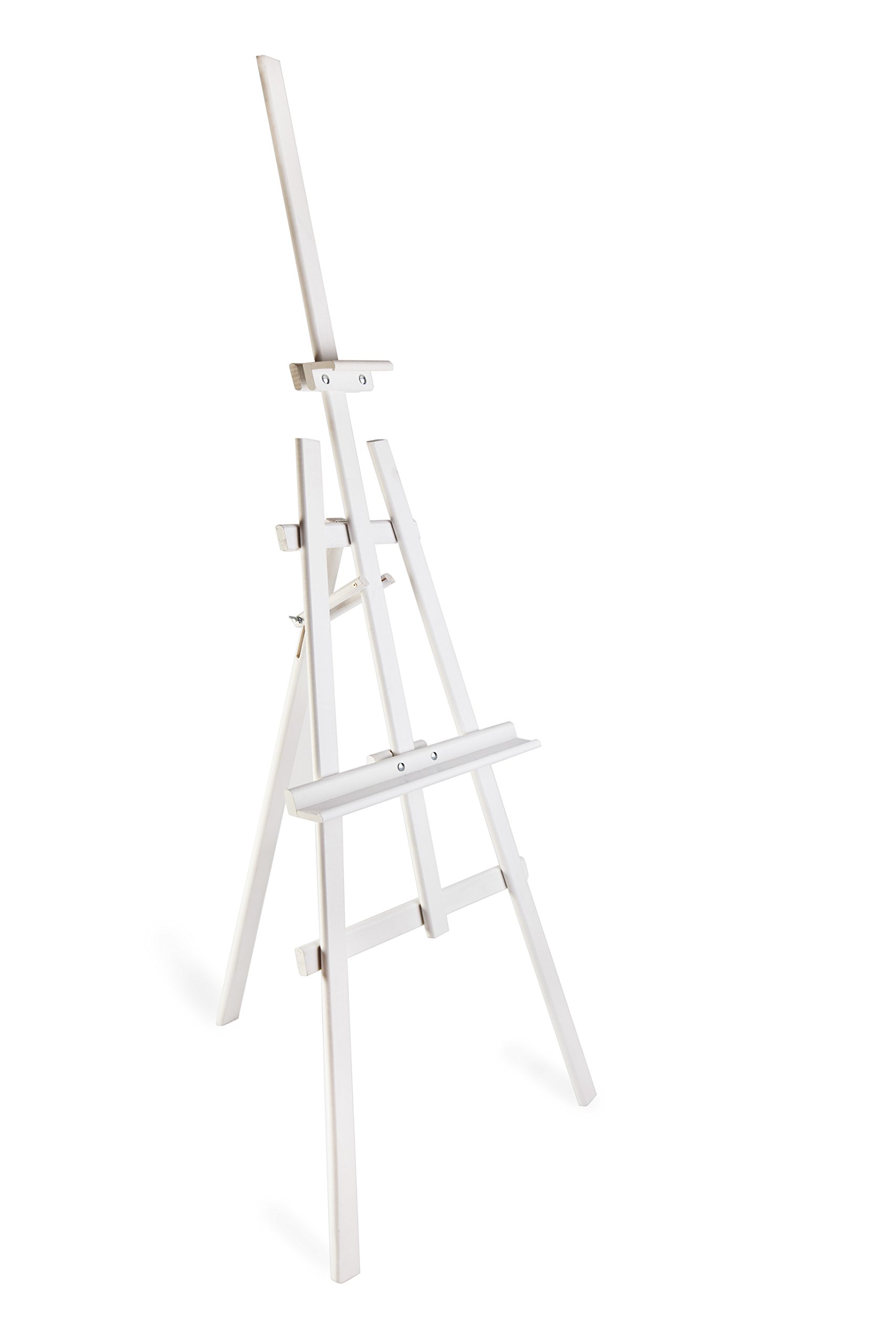 STUDIO EASEL (1800MM HIGH) DISPLAY - PINE WOOD - CANVAS - PICTURE - HOLDER - WHITE