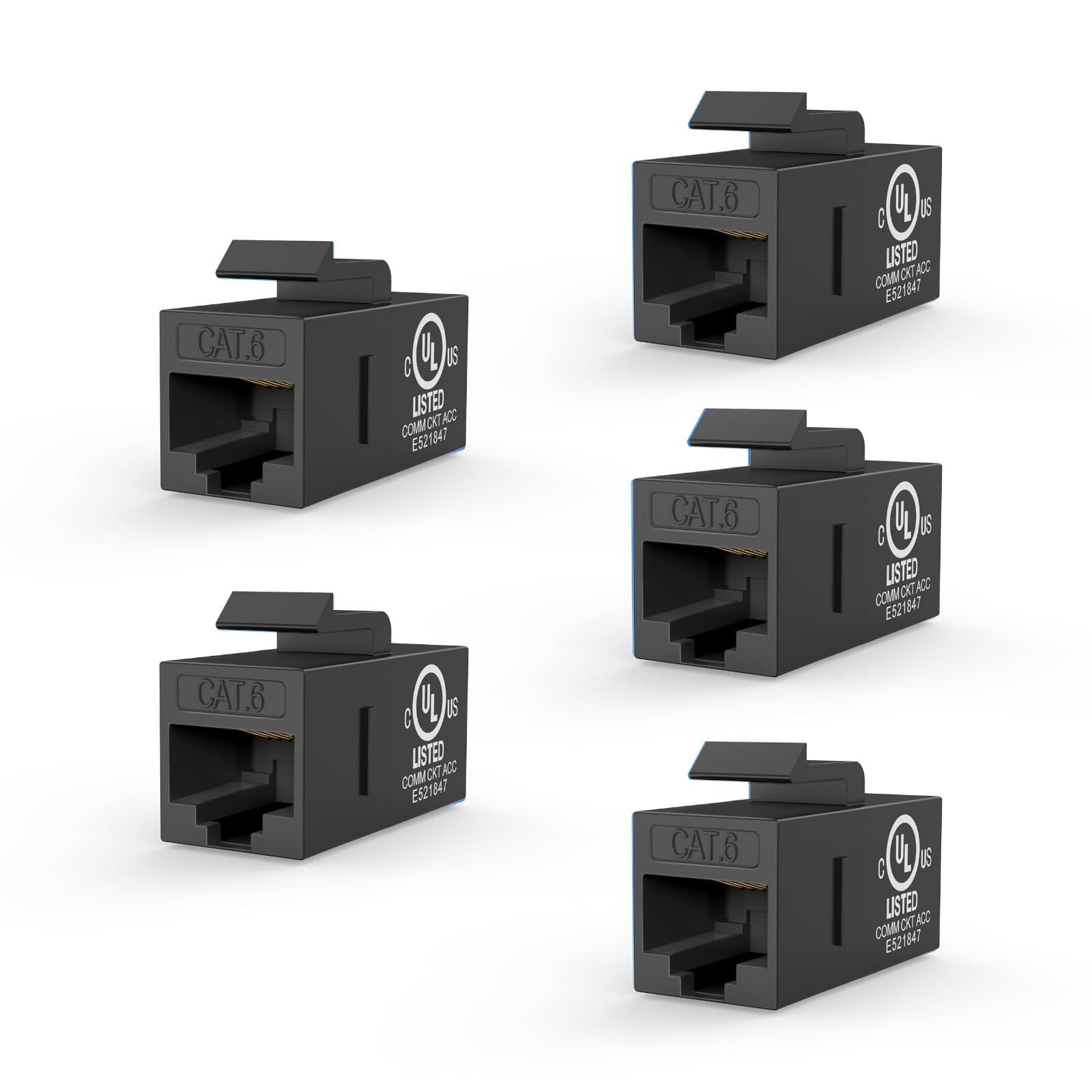 VCE UL Listed CAT6 Keystone Coupler PoE, Black, 25-Pack — Amazon image 20