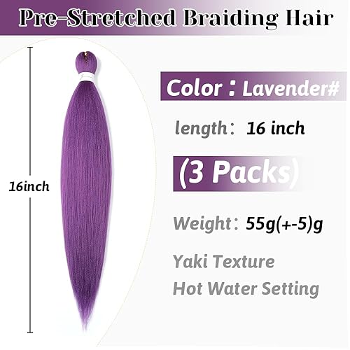 Vista 168 de Brown Braiding Hair 26 Inch Pre stretched Braiding Hair Extensions Yaki Braids Hair Hot Water Setting Synthetic Hair Colored Braiding Hair Pre 30#