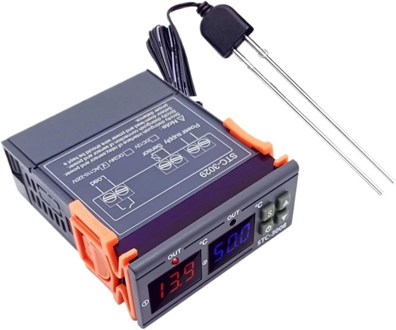 Soil Moisture Controller 3029 12V 24V 110 220V Digital Sensor 0 high-Precision Relay Display Hygrometer(AC110-220V)