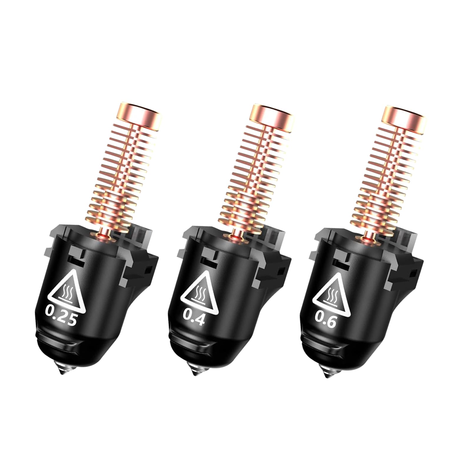 3D Printer Nozzles for Adventurer 5M, 3-Pack (0.25mm, 0.4mm, 0.6mm)
