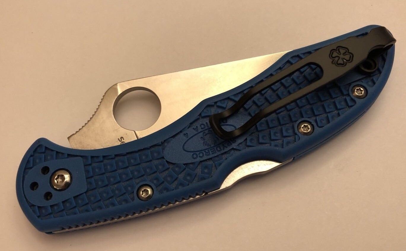 Titanium Deep Pocket Clip For Spyderco Paramilitary 2 Delica 4 FRN Native 5 G10 Para 3 Knife
