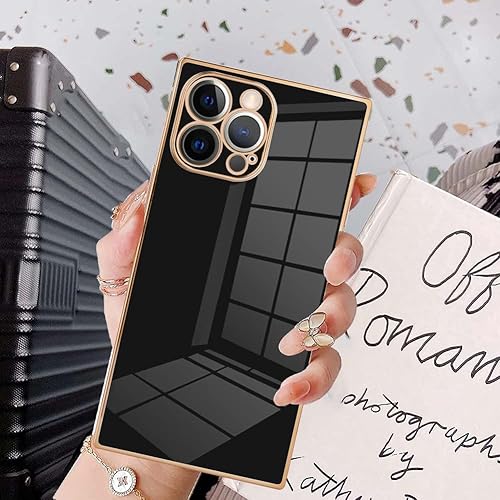 Miniatura 6 de KANGHAR Funda cuadrada compatible con iPhone 12 Pro de lujo con bonito diseño cuadrado, de cuerpo completo, antiarañazos, a prueba de golpes, funda