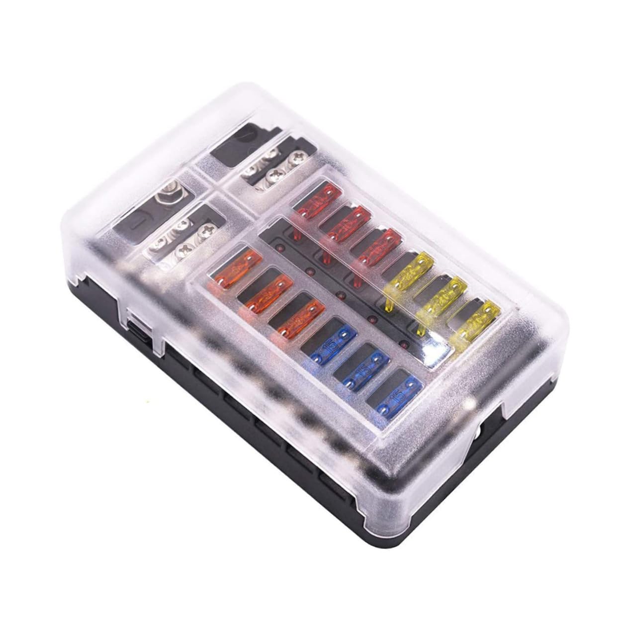 Caja de Fusibles de 12 Vías Dc32v 100a Pbt PC para RV y Yate