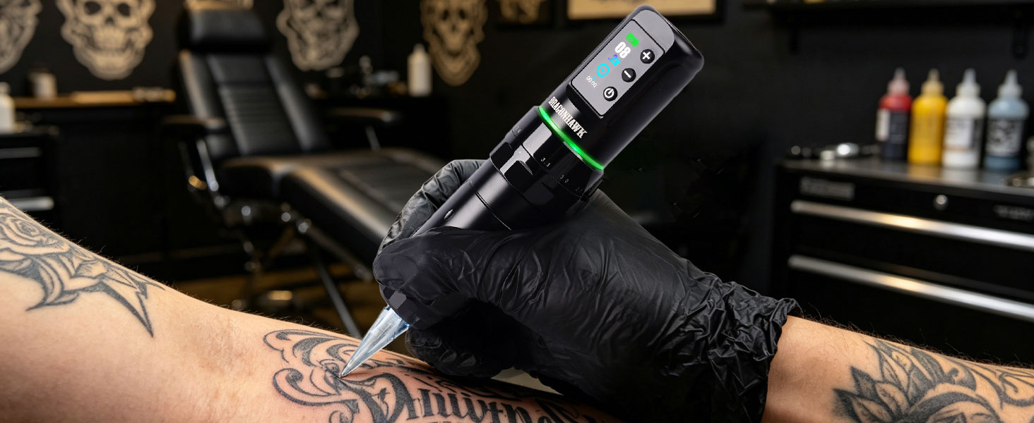 Dragonhawk L3 Wireless Tattoo Machine Pen Rotary Tattoo Gun with