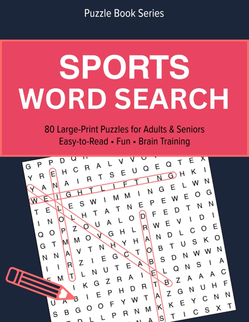 Sports Word Search: 80 Large-Print Puzzles for Adults & Senior (Large-Print Word Search Puzzles)