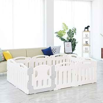 Amazon.co.jp: ベビーサークル ベビーゲート 扉付き ハイタイプ