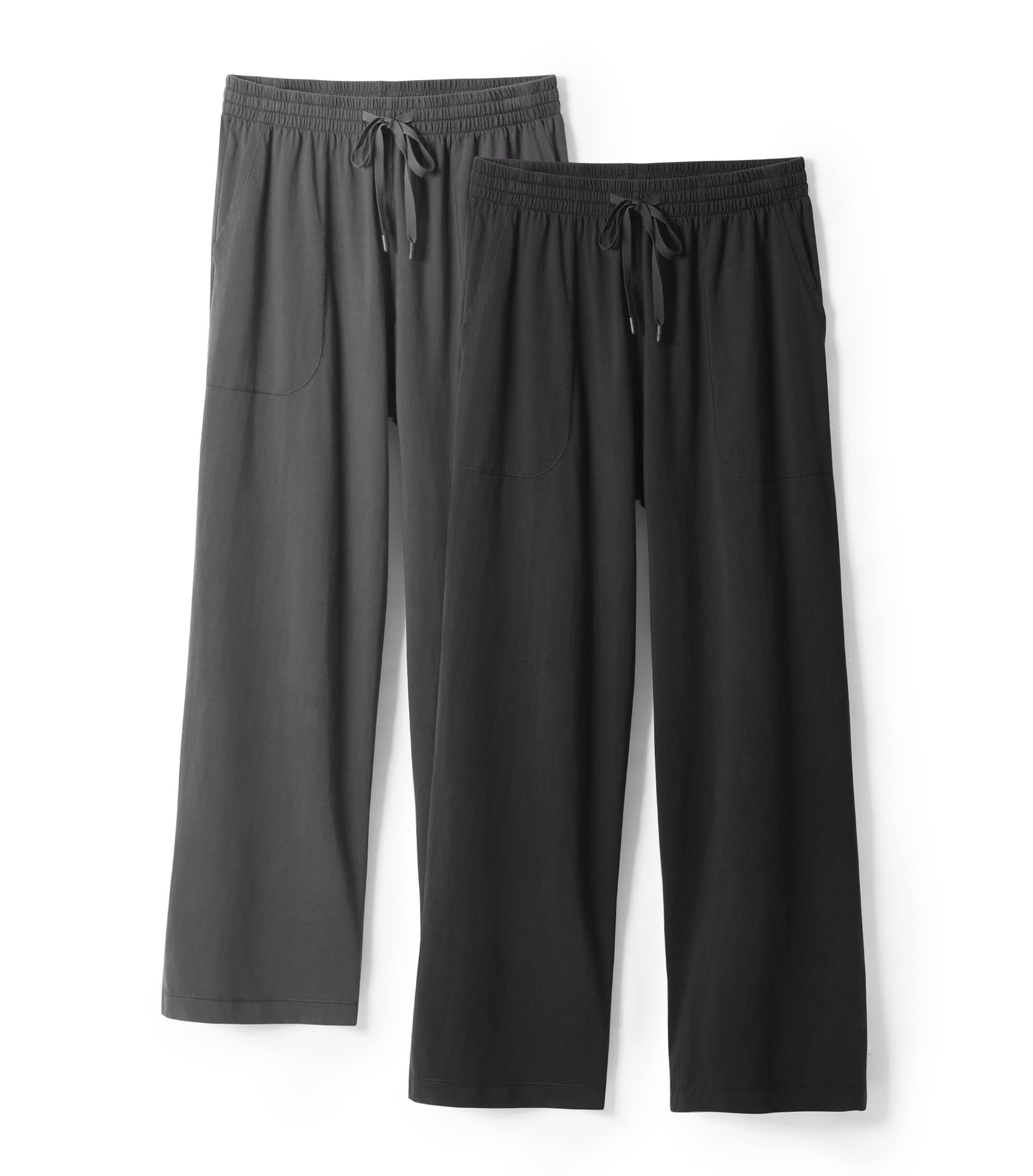 DAVID ARCHY Men's Pajama Pants Cotton Comfy Sleep Bottoms, Lightweight Lounge Pants with Pockets Soft Sleepwear PJs, 2 Pack