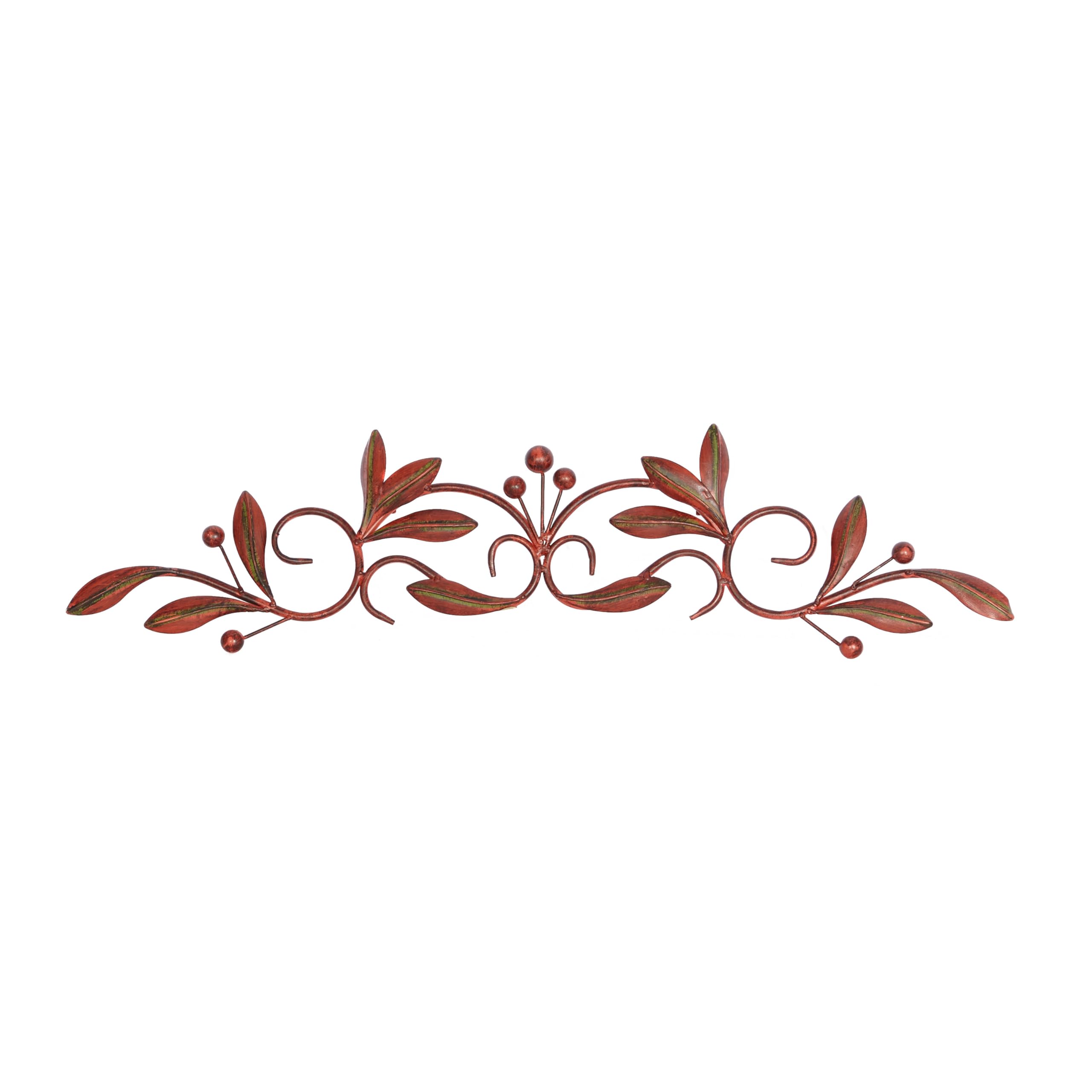 Deco 79 Metal Leaf Home Wall Decor Wall Sculpture, Wall Art 32" x 1" x 8", Brown