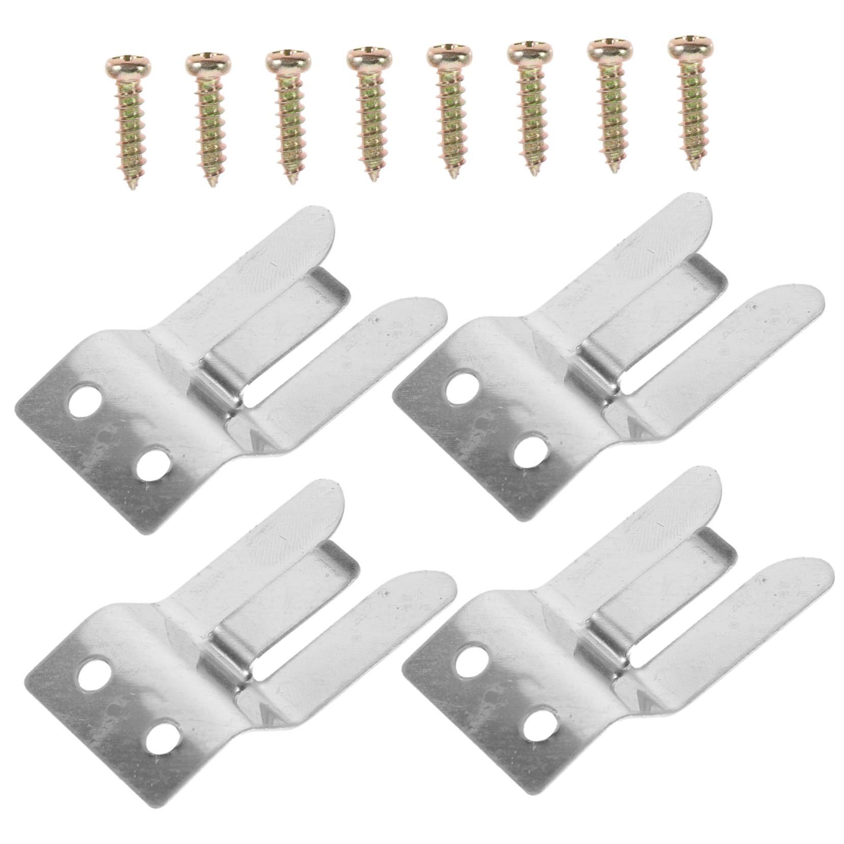 4Pcs Microphone Hooks Metal Clip for Durable Resistant Mic Holders with Screws Compatible with Way Radio Microphones