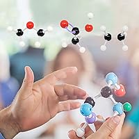 Vista 9 de RELIANCER Kit de modelo molecular, 444 piezas de química molecular orgánica con C60, átomos, enlaces, kit de construcción de estructuras moleculares