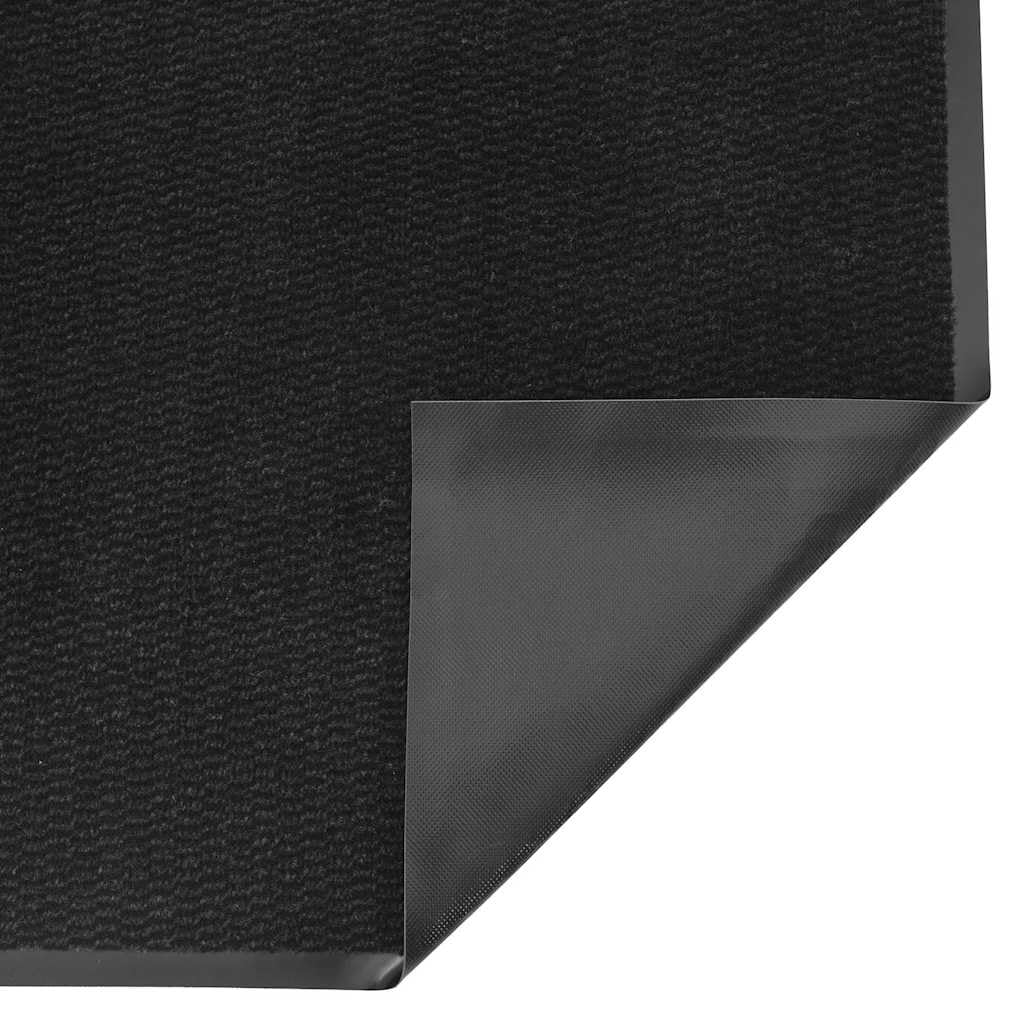 Zerbino nero 90 x 120 cm, robusto zerbino in polipropilene e PVC, antiscivolo, per corridoio, ingresso e terrazza coperta