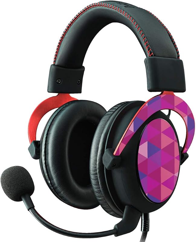 MightySkins Skin Compatible With Kingston HyperX Cloud II Gaming Headset - Pink Kaleidoscope | Protective, Durable, and Unique Vinyl Decal wrap cover | Easy To Apply, Remove | Made in the USA