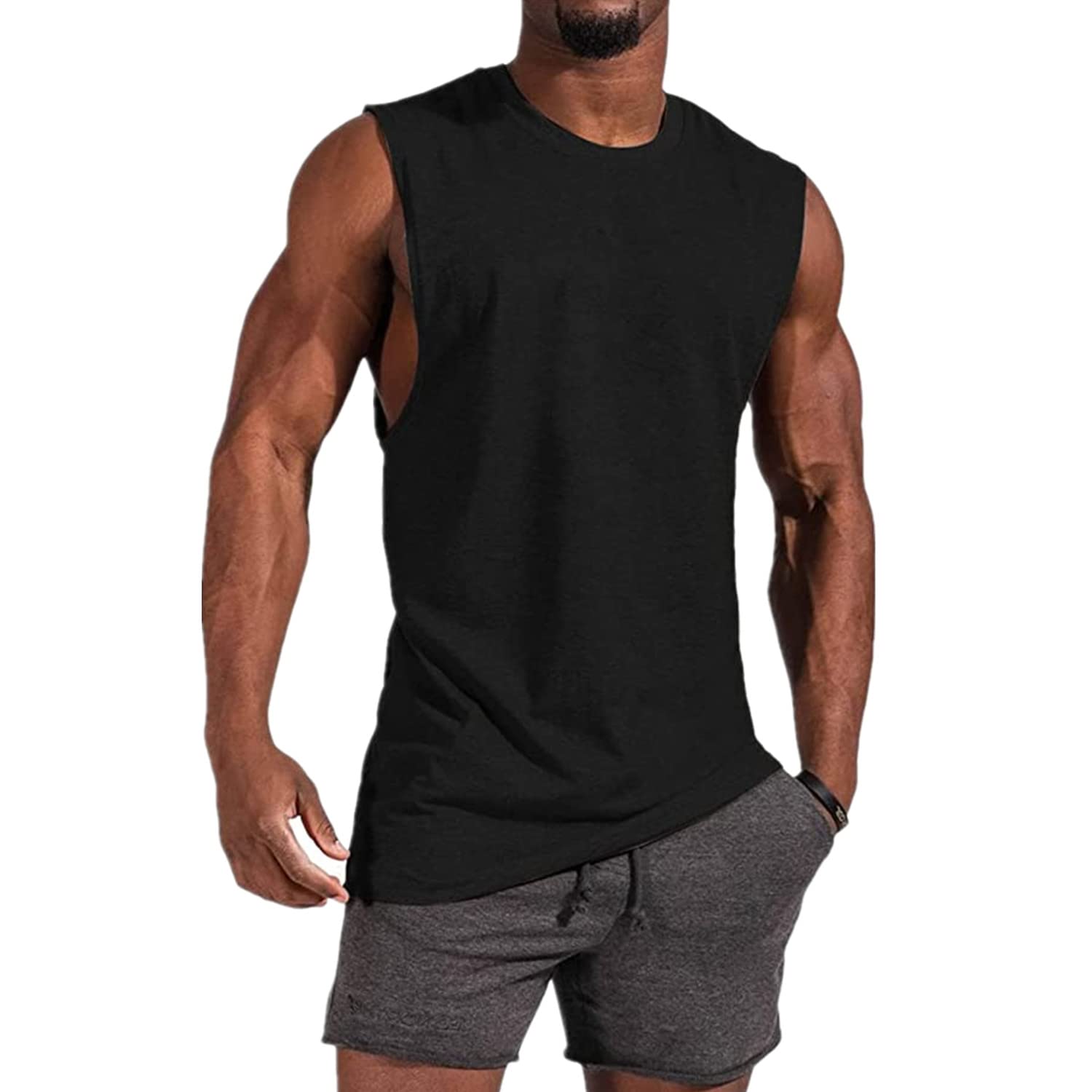 HOTCAT Tank Top Herren Ärmelloses Muskelshirts Gym Sport Unterhemd Männer T Shirt Herren Fitness Weste