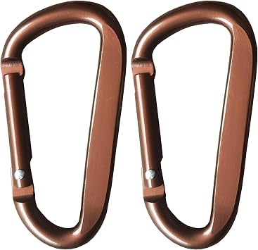 Cute Carabiner Clip, 3" Aluminum Alloy Caribeener D Ring, Spring Snap Hook for Keychain Clip