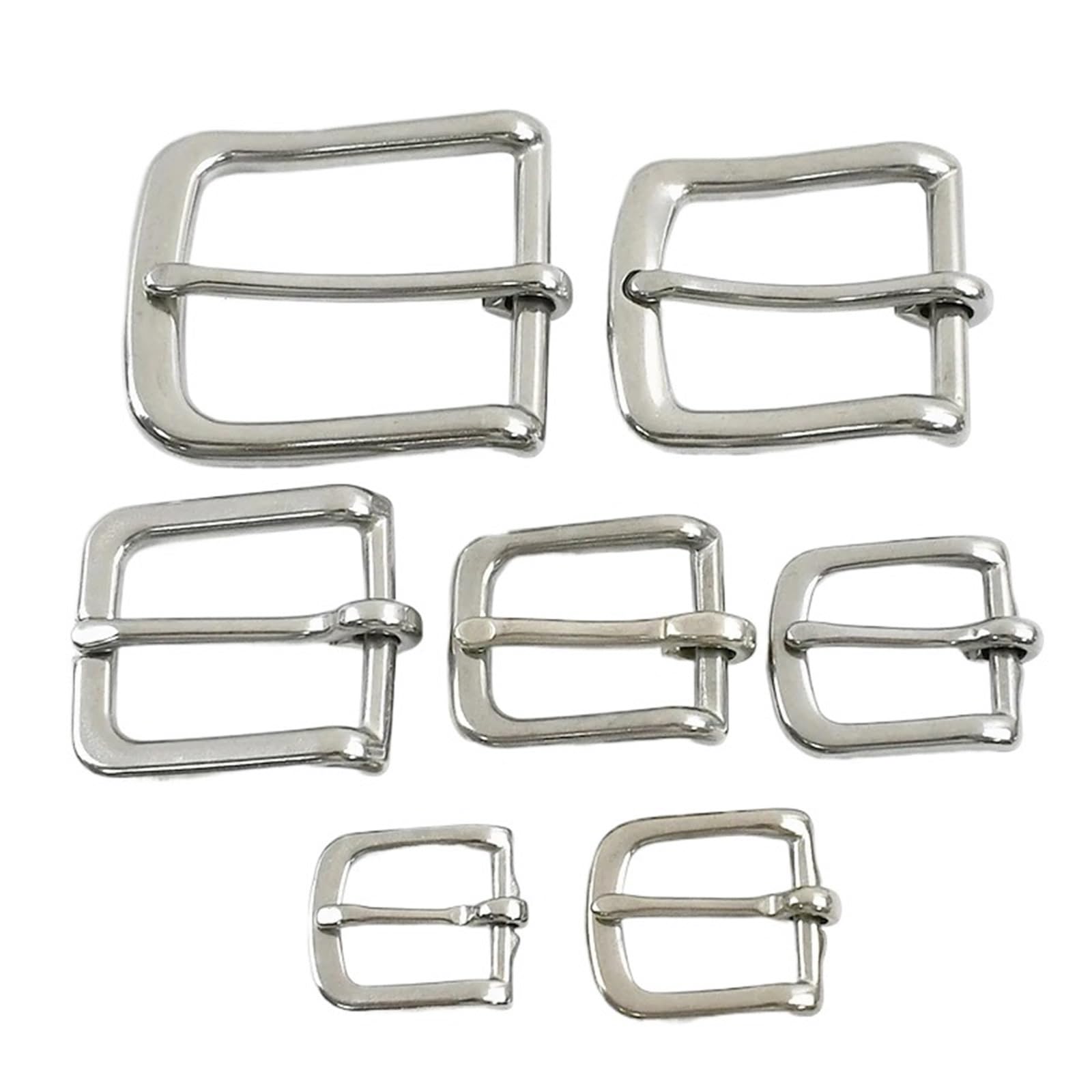 10 Hebillas de Cinturón Acero Inoxidable 16-39 mm for Hombre, Ajustables, con Pasador, Accesorios for Bolsos y