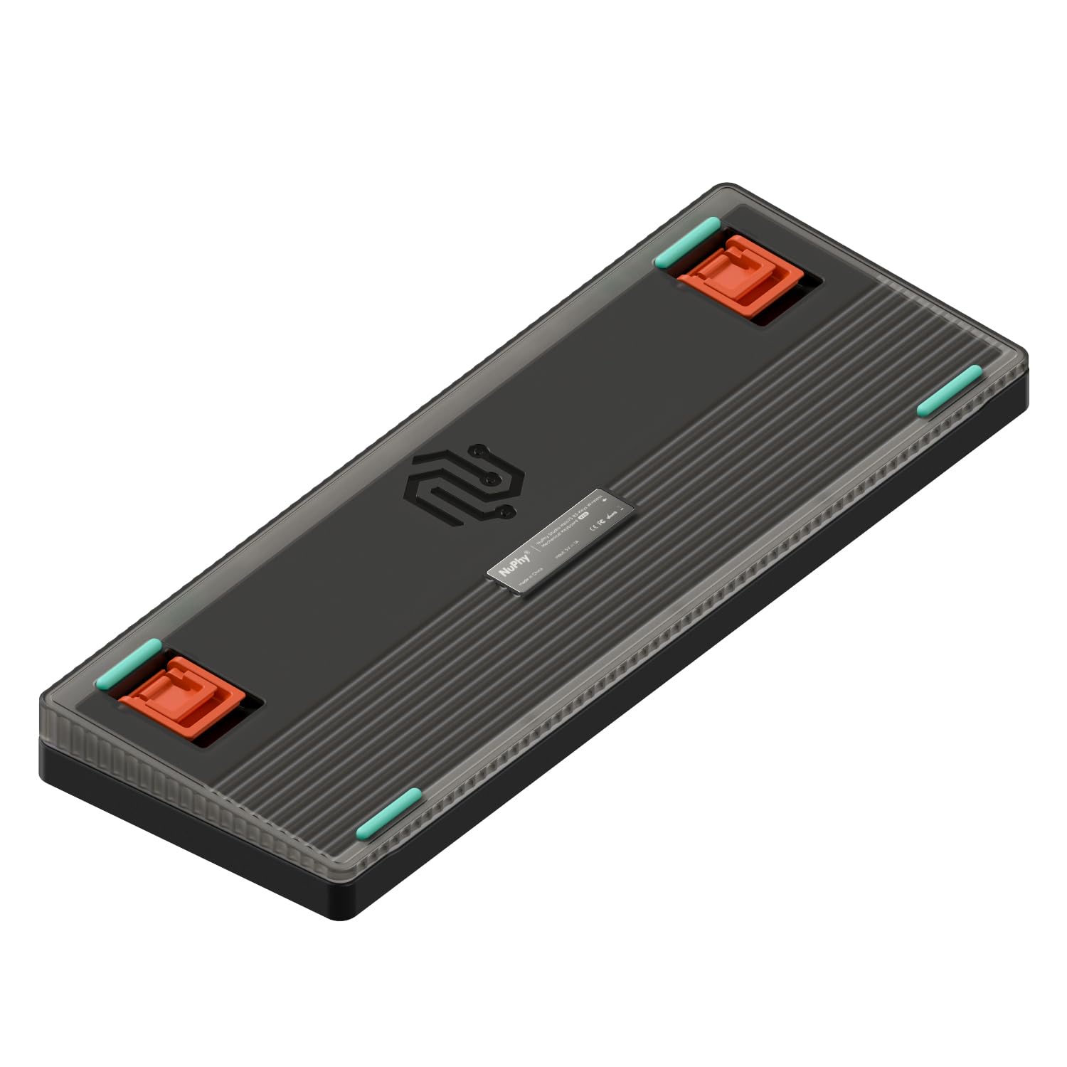 NuPhy Halo65 V2 - Clavier mécanique sans fil avec touches PBT, clavier personnalisé de jeu de 65% échangeable à chaud, compatible avec QMK/VIA, BT5.0/USB-C/2,4 GHz, Black-Raspberry Switches