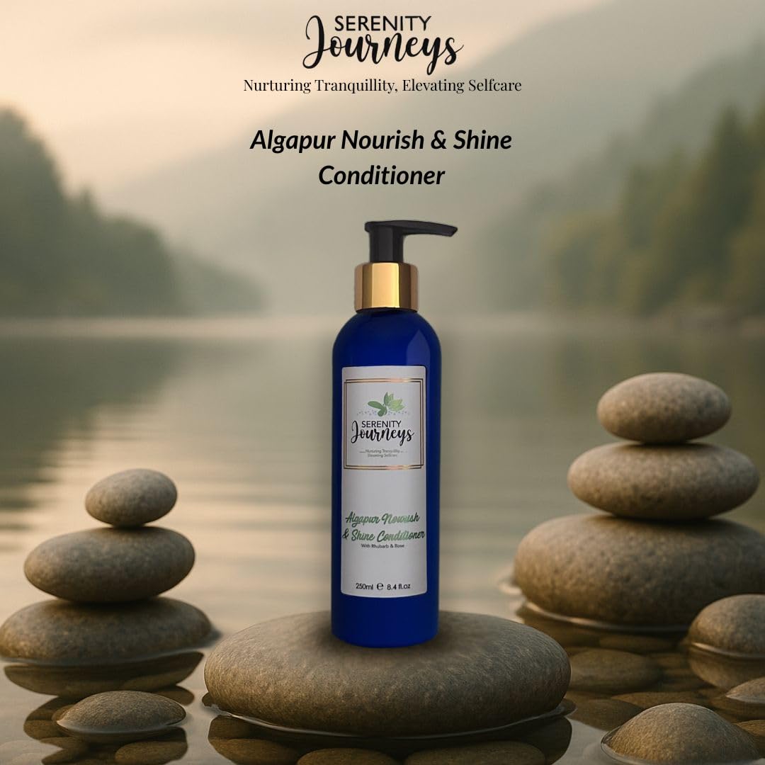 Serenity Journeys Algapur Nourish & Shine Hair Conditioner, Rhubarb & Rose, 250ml - Image 2