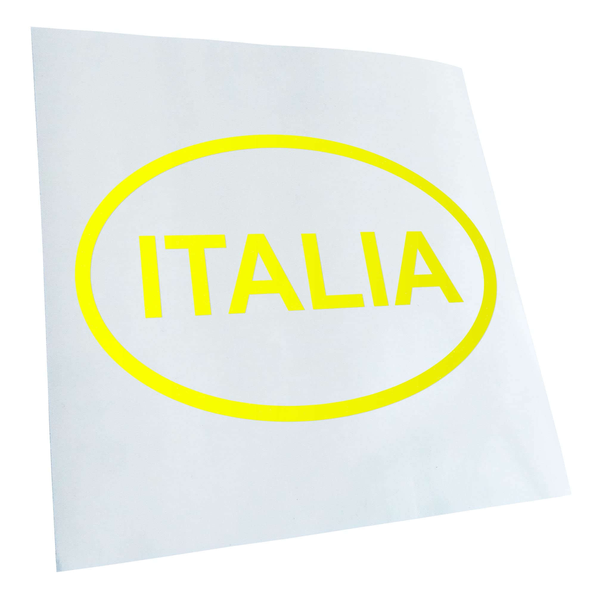 Kiwistar - Car Sticker - Neon Yellow - 50 x 33 cm Italia - Italy Sticker for Car, Laptop, Bicycle, Truck, Motorcycle Multi-Coloured JDM Decal Racing