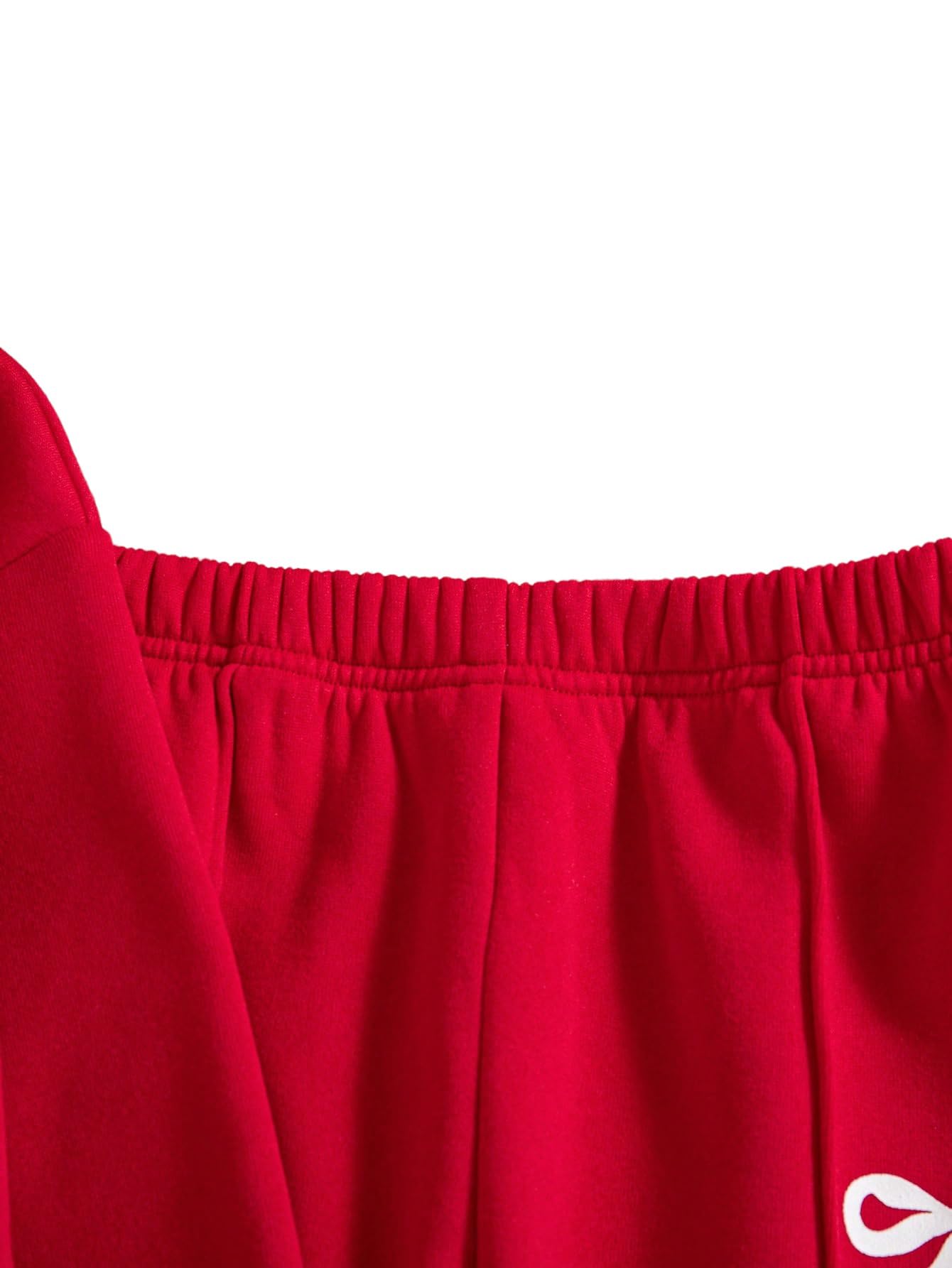 SweatyRocks Dwuczęściowy zestaw odzieży dla dziewczynek w wieku 8-12 lat, bluza i spodnie, spodnie do biegania, z kokardką, ubrania