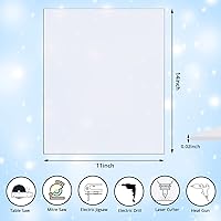 Vista 2 de Zonon 5 piezas de hojas de policarbonato transparentes de 14 x 11 x 0.02 pulgadas, láminas delgadas de plástico resistente, panel de plástico