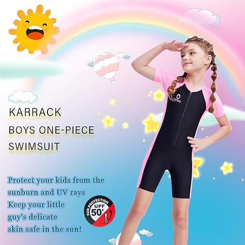 Miniatura 4 de karrack Traje de baño de una pieza para niñas y niños con protección solar UPF 50+