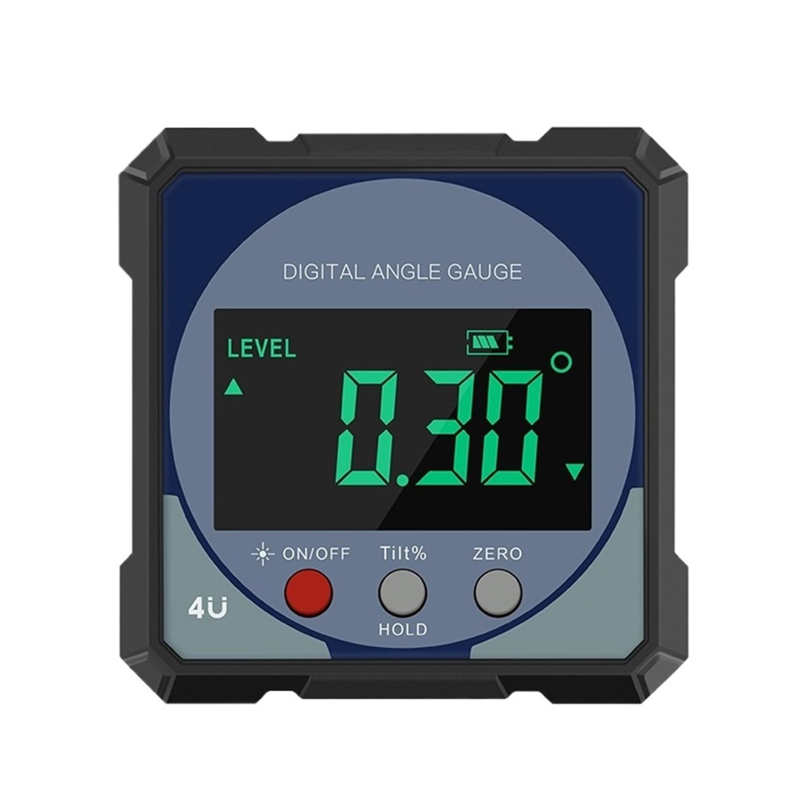 Inclinómetro digital dual con caja, regla electrónica de ángulos y nivelador magnético