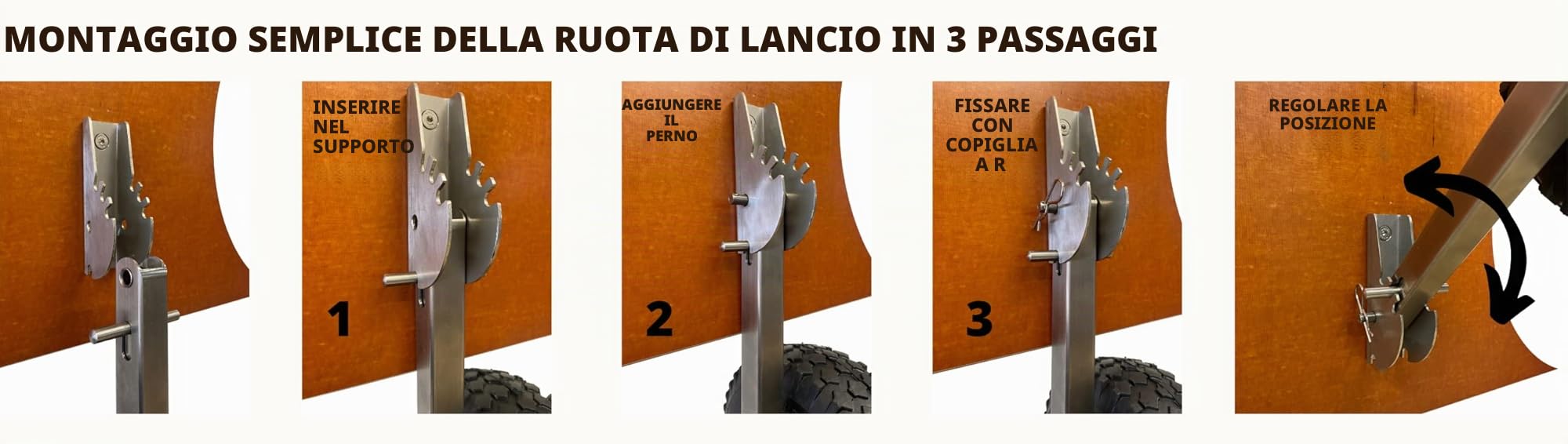 Ruote di Lancio per Barche Poppa per alaggio canotti, Acciaio Inossidabile (I Light 200)