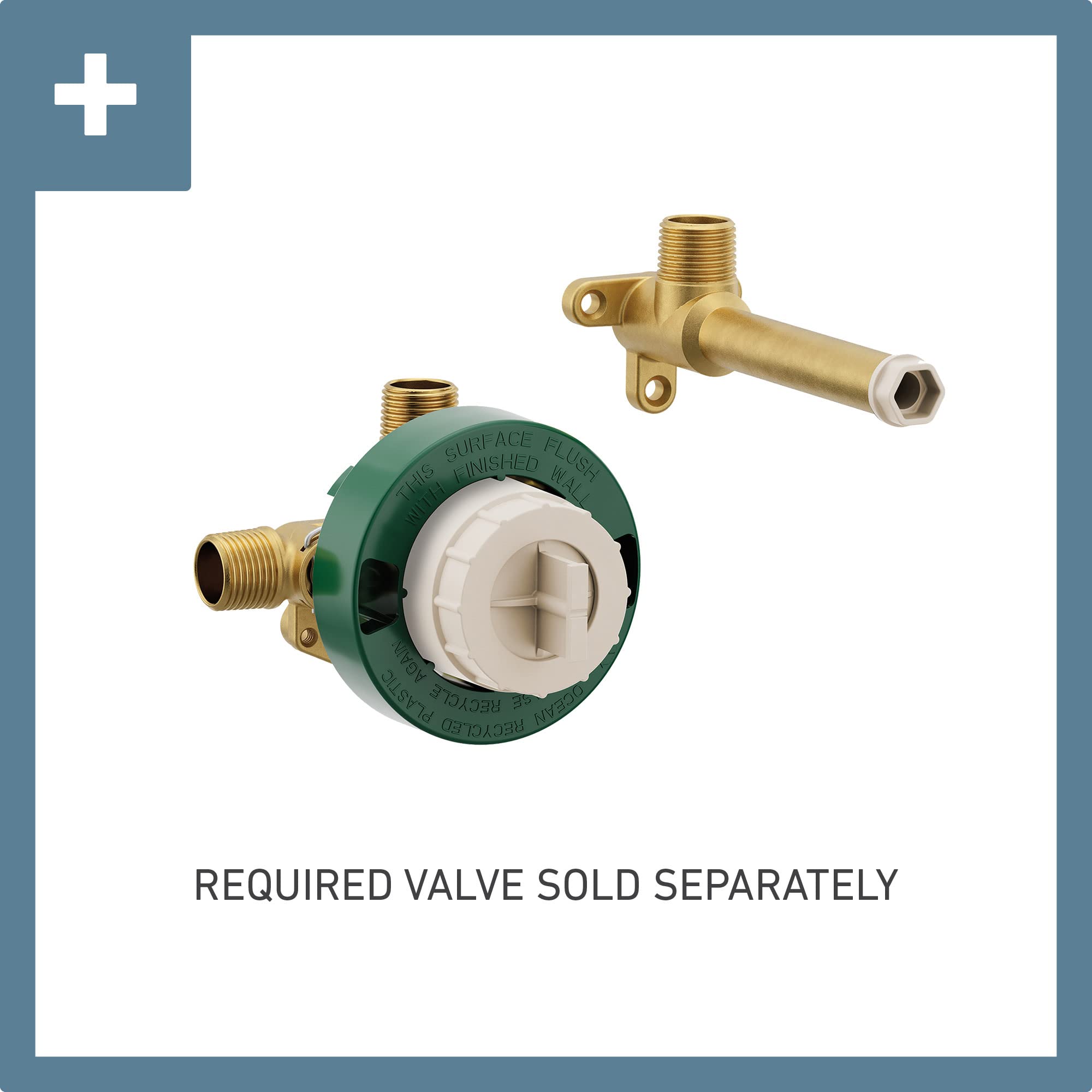 Moen WT391 Allineare Singola Maniglia Montaggio A Parete Filler Rubinetto Vasca Ad Alto Flusso Con 10 "Portata Beccuccio Cromato