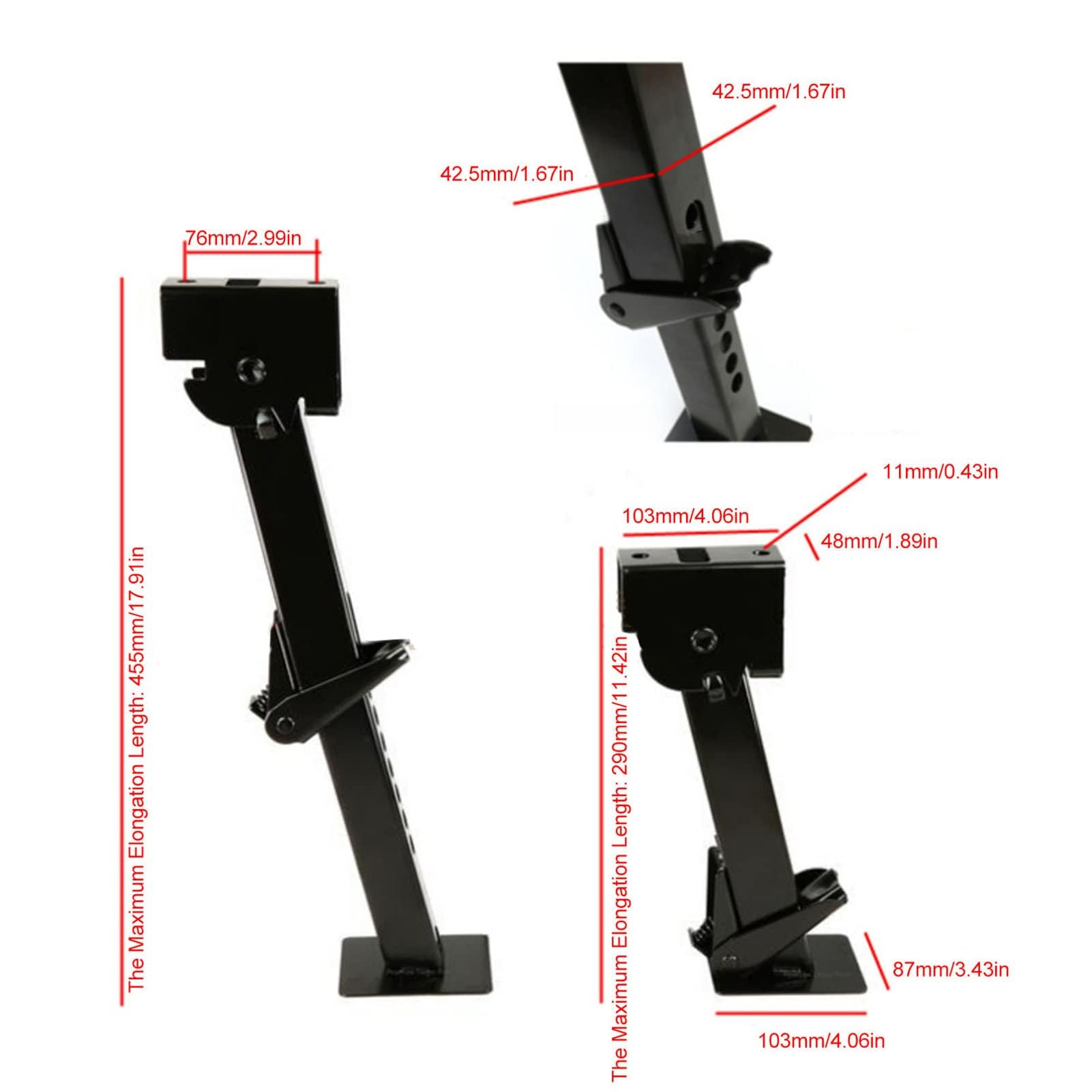 Cocoarm Stabilizzatore per cric, 2 cric telescopico con cerniera, regolabile, supporto stabilizzatore 650 lb, capacità di carico 1000 lb
